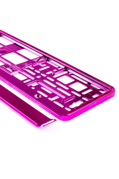 motor starter Plastic license plate holder, Premium quality, Pink color, AMIO