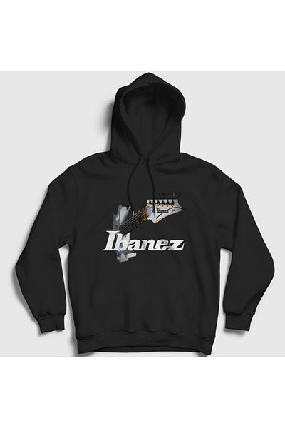 Presmono Unisex Μαύρη κιθάρα Δώρο κιθαρίστας Ibanez Φούτερ με κουκούλα 548897tt