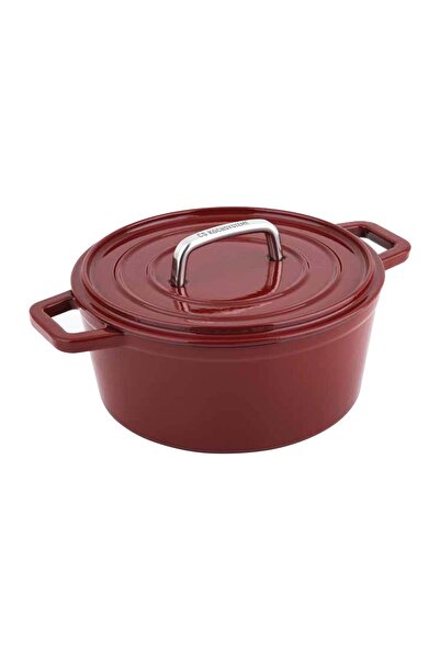 Cs Kochsysteme Oala cu capac din fonta emailata 3,8 litri, rosie