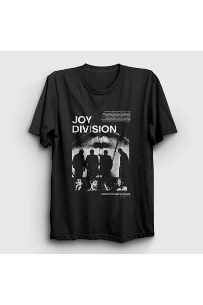Presmono Unisex Μαύρη Αφίσα Band Joy Division T-Shirt 550783tt