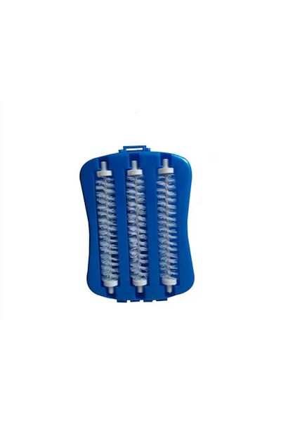 ABYZ Carpet brush, 3 wheels, simple model, removable handle, 16 x 12 cm, blue color
