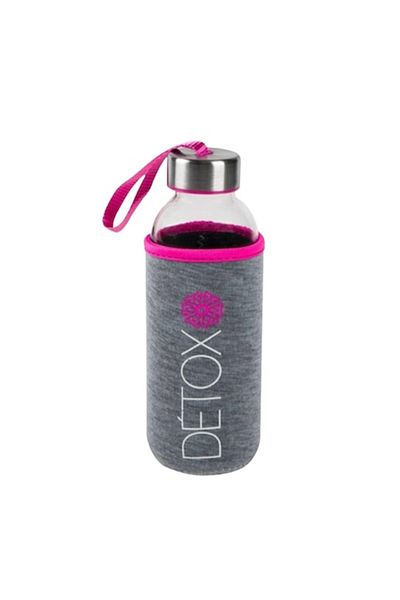 ABYZ Water bottle with handle and cover 380 ml pink