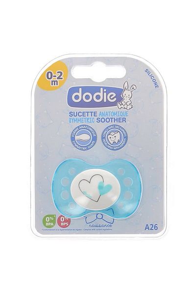 Dodie Dodie anatomical pacifier 0-2 months, with soft silicone teat