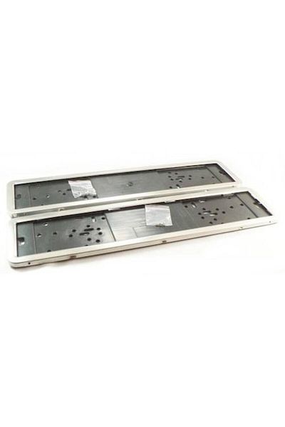 motor starter Set of 2 stainless steel license plate/number plate holders, Premium, universal