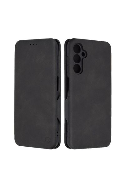 SKYDDAR INNOVATION Case for Samsung Galaxy A24, Safe Wallet, Eco-Leather, Magnetic Closure, Black, sticker set