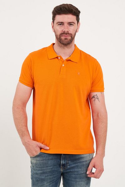 Kenvelo Tricou barbat polo de culoare uniforma