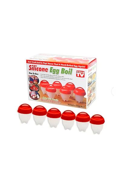 ABYZ Set of 6 Silicone Containers for Boiling Eggs Without Shell