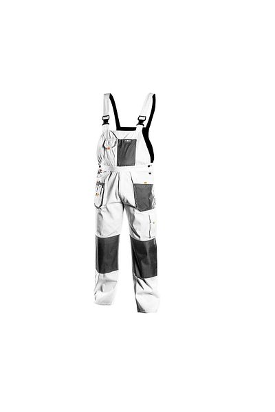 NEO Pantaloni De Lucru Cu Pieptar, Salopeta, Alb, Model Hd, Marimea Ld/54,