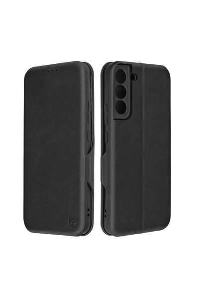 SKYDDAR INNOVATION Case for Samsung Galaxy S22 Plus 5G, Safe Wallet, Eco-Leather, Magnetic Closure, Black, sticker set