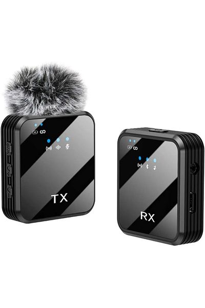 Zherqon Professional Wireless Lavalier Microphone, Bluetooth, Transmitter TX 6H, Receiver RX 20H, Plug and P