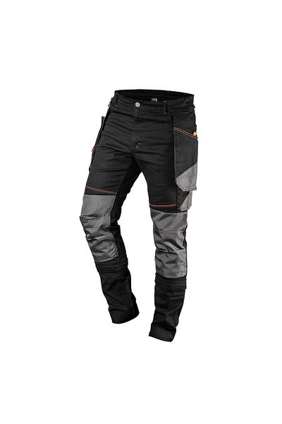 NEO Slim Fit Work Trousers, Removable Pockets, Hd Model, Size L/52,