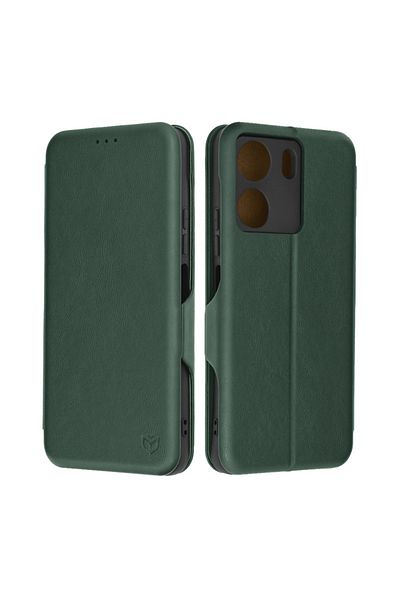 SKYDDAR INNOVATION Case for Xiaomi Redmi 13C 4G / Poco C65, Safe Wallet, -leather, Magnet Closure, Green, SetSticker