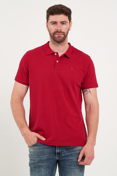 Kenvelo Men's solid color polo shirt