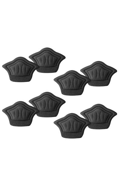 SUPER TRENDS Set 8 Protectii Calcai Pentru Incaltaminte SUPER TRENDS®, Pernute Moi, Grosime 10 mm, Negru