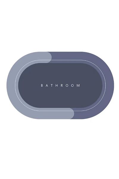 Urban Trends Extra Absorbent Bath Mat URBAN TRENDS® with Quick Drying Substrate, Anti-slip Base, Oval, 60 x 40 c