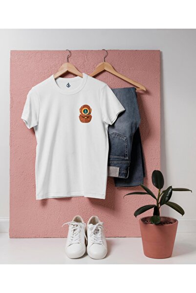 bahriyeli.jpeg supradimensionat Buzunar cu design pentru cască de scufundări cu imprimeu Unisex tricou