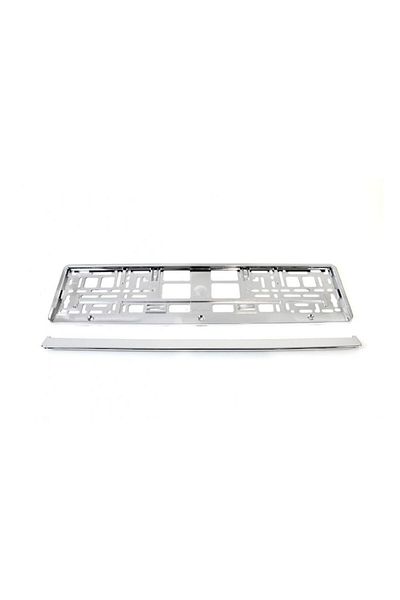 motor starter Chrome metallic license plate holder, universal size