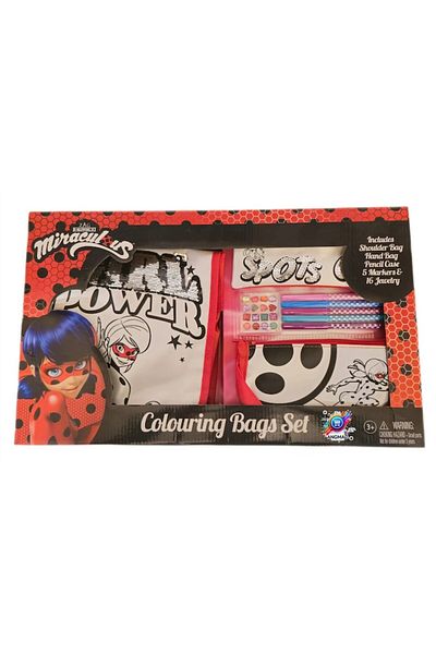 Disney Junior Miraculous coloring set – shoulder bag, handbag and colorable pencil case