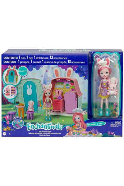 mattel EnchanTimals playset, Bree Bunny and house