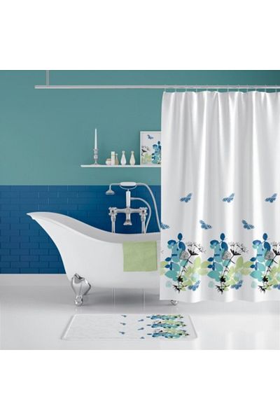 Tropikhome Shower curtain 3D with 12 rings, size 180x200cm, Spring (Primavara)