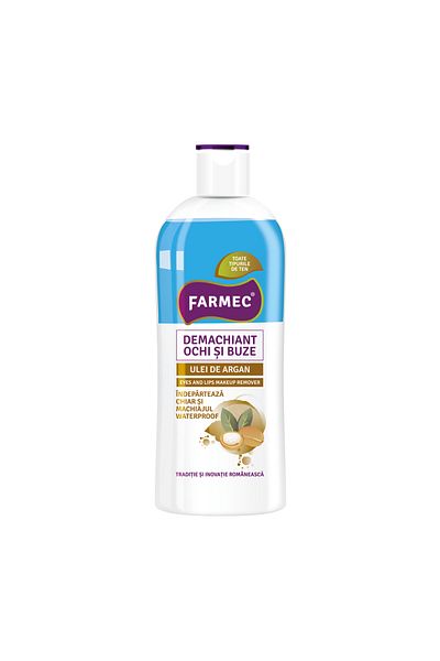 Farmec Demachiant pentru ochi si buze cu ulei de argan, 150 ml, Farmec