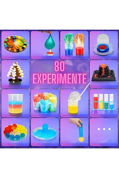 OEM Educational Science Lab Playset, Stem, 80 Experiments, Instructions in Romanian