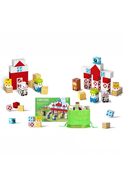 Malvys Σετ μαγνητικών κύβων αγροκτήματος - παιχνίδι STEM για παιδιά 3+ ετών, ...