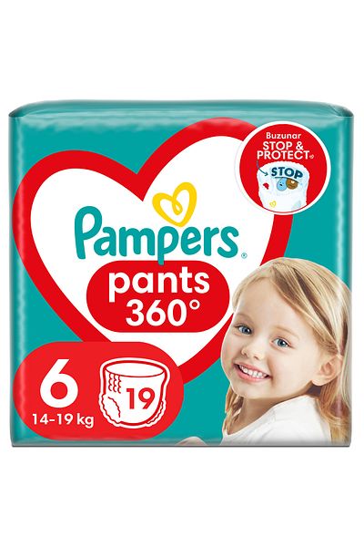 Pampers Scutece chilotel bebelusi Marimea 6, 15+ kg, 19 buc Pants Pampers