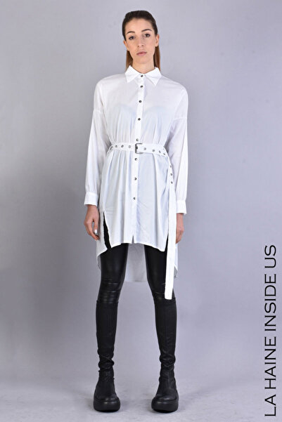 La Haine Inside Us CĂMAȘĂ ASIMETRICĂ DIN POPLIN ELASTIC - LA HAINE INSIDE US ...