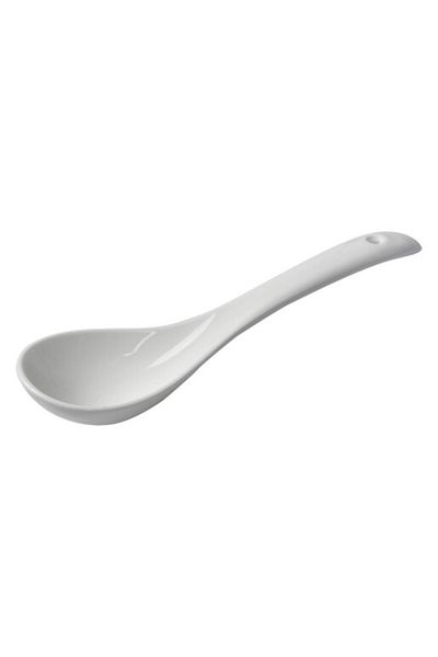 Clayre & Eef Set 6 ceramic spoons white 15x4x2 cm