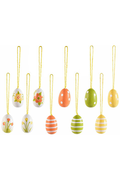 Decorer Set 24 ouă decorative de Paște 2x3 cm