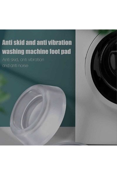 ABYZ Set of 4 transparent anti-vibration silicone feet for washing machine