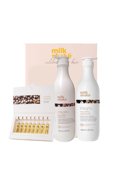Milkshake Kit Integritate Milk Shake: Șampon 1000ml, Balsam 1000ml, Tratament 8x12ml