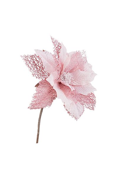 Bizzotto Floare artificială de Crăciun roz Valery 15x21 cm