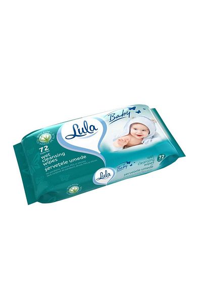Lula Lula Baby wet wipes, 72 pieces, pack - Aloe