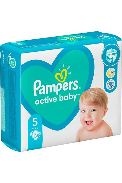 Pampers Scutece Pampers Active Baby, Marimea 5, 11-16 kg, 38 buc