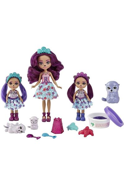 mattel Playset Enchantimals Royal Ocean Kingdom, Ottavia Otter and the family of otters