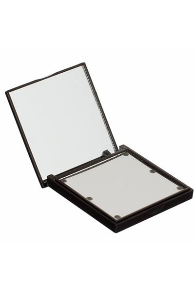 PUFO Oglindă de machiaj de buzunar Lady Boss Mini, iluminată cu LED, perfectă pentru călătorii, ieșiri în oraș, neagră