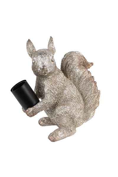 Clayre & Eef Silver Poliresin Lamp Squirrel 24x12x25 cm