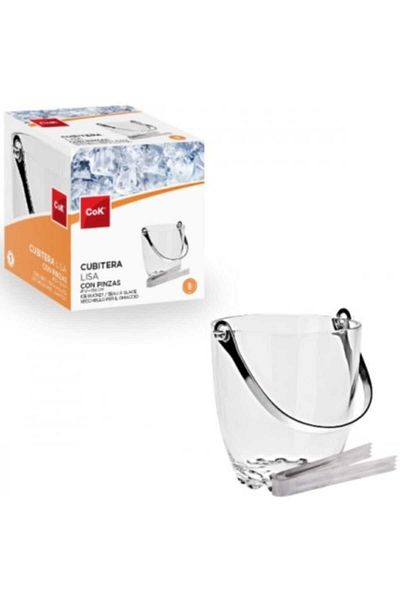 ABYZ Glass shaker with metal tongs and handle, 900ml, 12x12.5cm