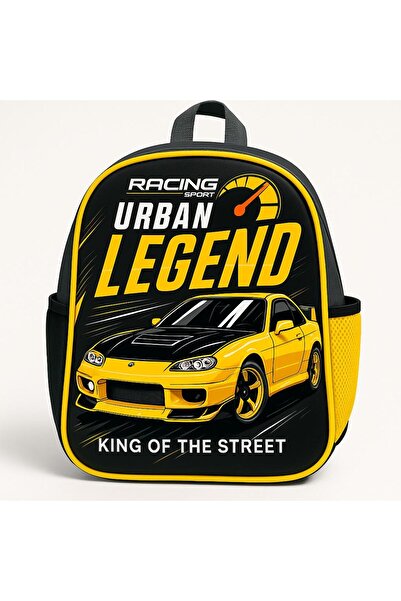 ela777 İlkokul Lisanslı Beslenme Çantalı Sırt Çantası Erkek çocuk Arabalı