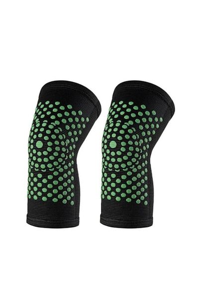SUPER TRENDS Set 2 Knee Sleeves Premium with Self-Heating, Tourmaline SUPER TRENDS®, Elastic, Universal Size, Un