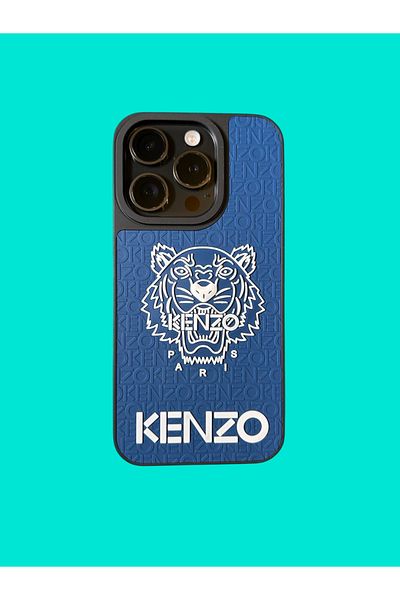 Kenzo Carcasă de telefon compatibilă cu iPhone 15- Albastră