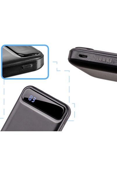 ideal STORE idealStore PowerBank 10000 mAh, 2 έξοδοι USB με γρήγορη φόρτιση, οθόνη LED, μαύρο