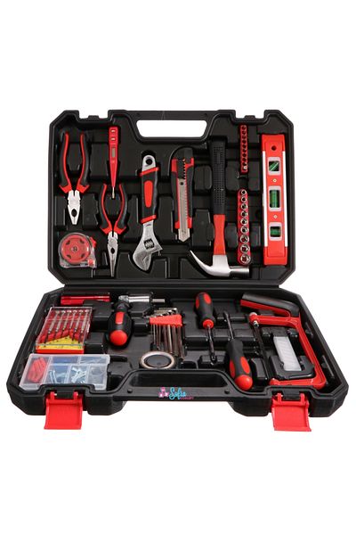 Sofia Concept 110-Piece Professional Tool Kit, Made of Chrome Vanadium, Sofia CONCEPT®, Black Red