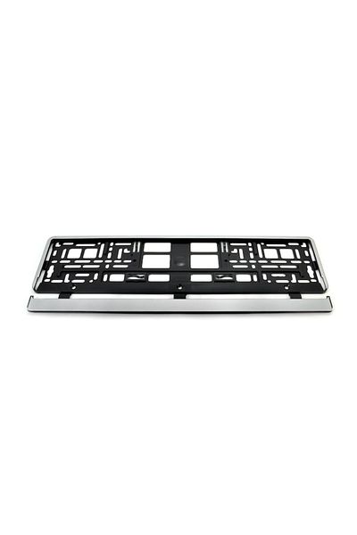 motor starter License plate holder with silver strip