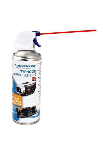 ESPERANZA Compressed air 400 ml, with gun type system, Esperanza Typhoon L Gun, for cleaning devices