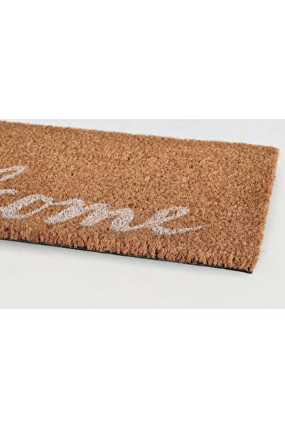 Bizzotto Entrance Doormat Natural Black White Welcome 25x75x1.5 cm