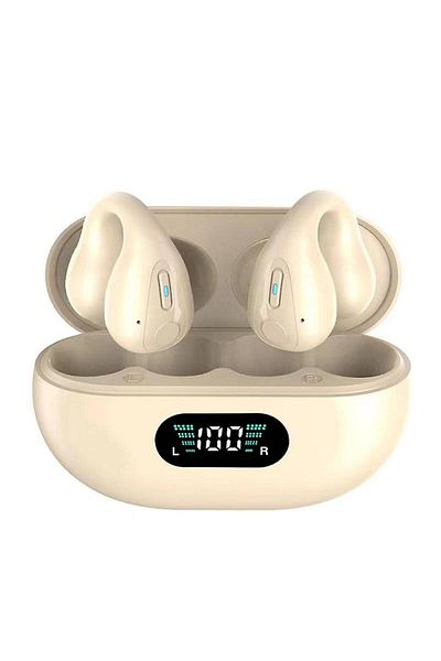 zeevos r15 wireless headphones, open-ear, bluetooth 5.3, true wireless, sports model, ear clip,