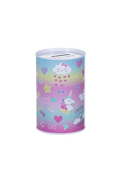 OEM Follow the Rainbow piggy bank, Metal, 8x12.5 cm